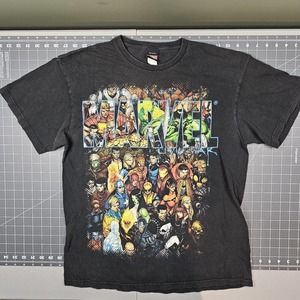 Vintage Marvel Tshirt Mens Large Mass Engine y2k Mcu Xmen Avengers Spiderman